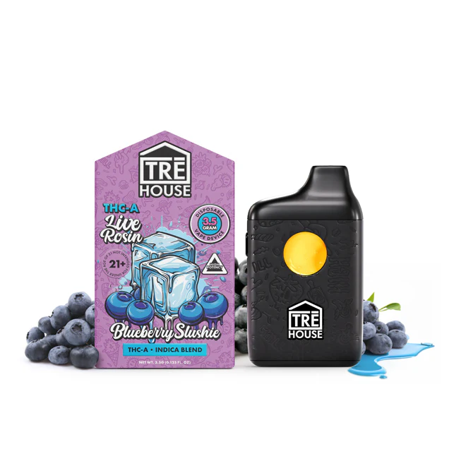 Blueberry Slushie - Live Rosin Indica THC-A Vape Pen - 3.5g