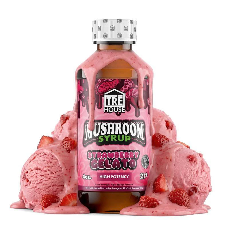 Strawberry Gelato Mushroom Syrup
